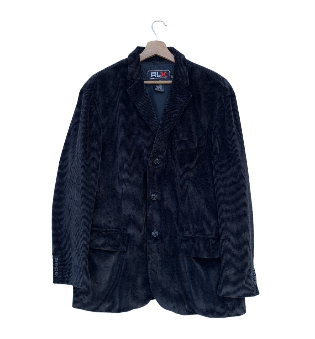 Rare🔥🔥Vtg Rlx Ralph Lauren Corduroy Black Jacket