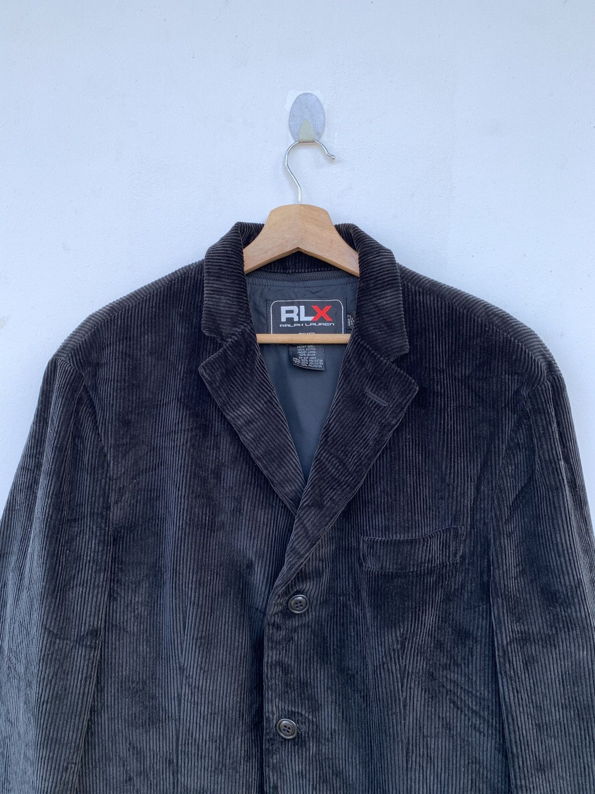 Polo Ralph Lauren × RLX Ralph Lauren × Ralph Lauren Rare🔥🔥Vtg Rlx Ralph Lauren Corduroy Black Jacket Size US L / EU 52-54 / 3 - 9 Thumbnail