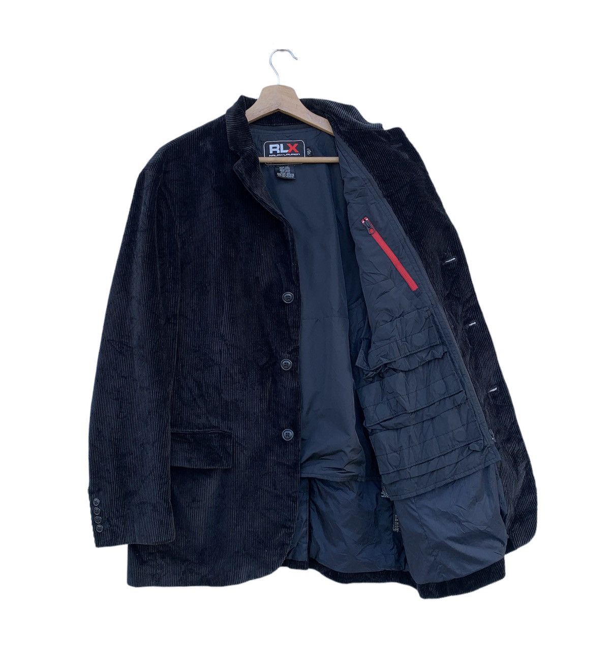 Polo Ralph Lauren × RLX Ralph Lauren × Ralph Lauren Rare🔥🔥Vtg Rlx Ralph Lauren Corduroy Black Jacket Size US L / EU 52-54 / 3 - 4 Thumbnail