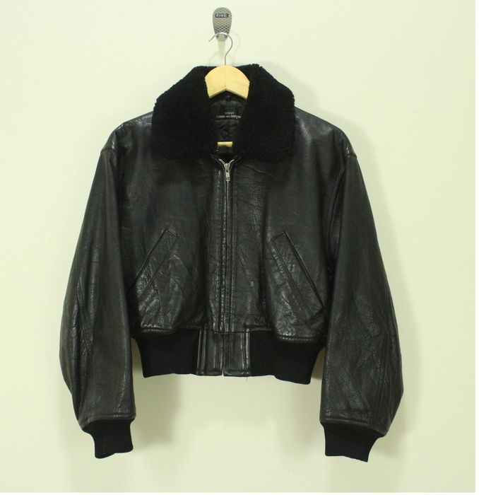 Comme des Garcons AD 1989 COMME DES GARCONS TRICOT LEATHER JACKET