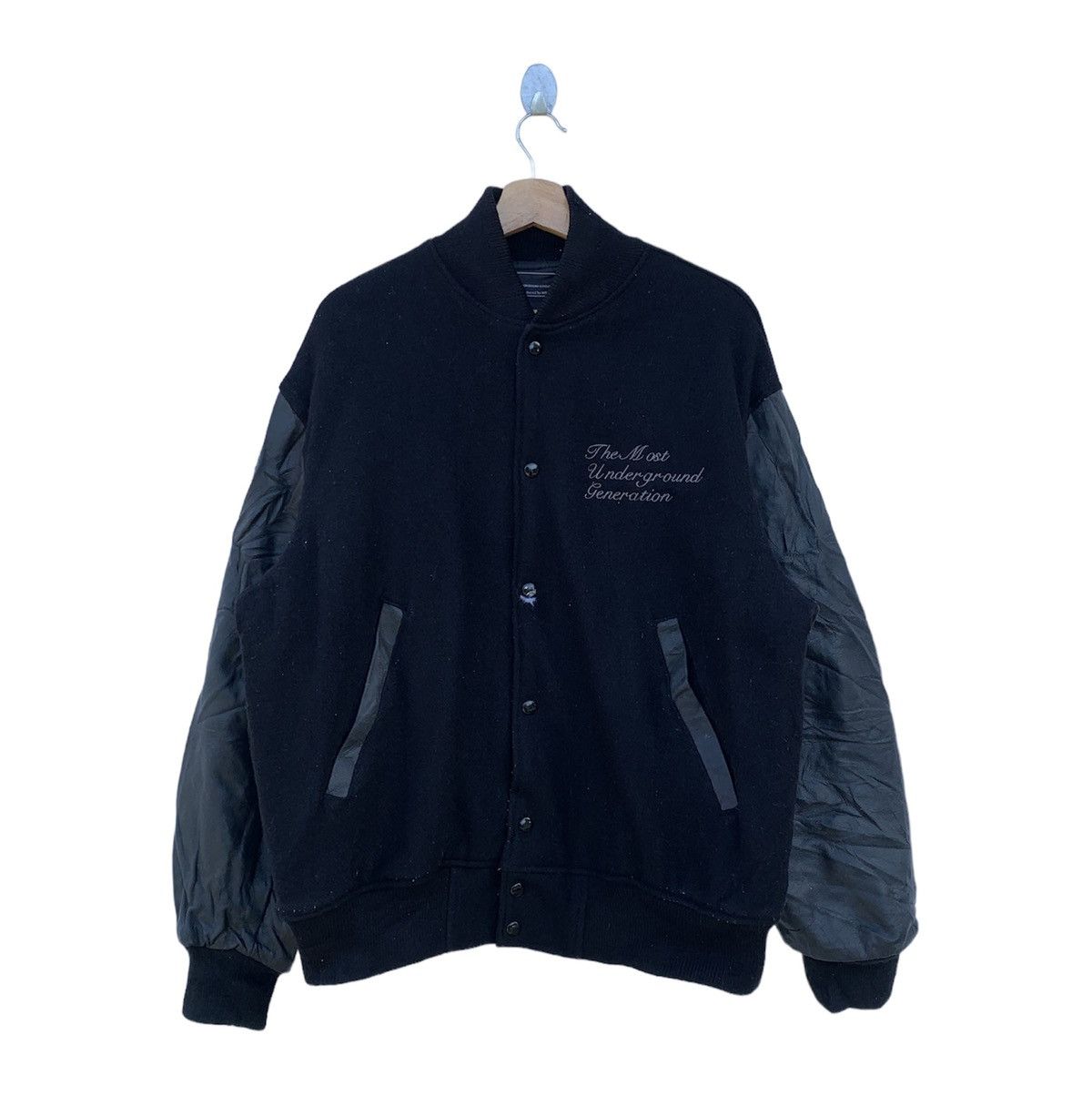 🔥Rare🔥Most Underground Genelation Leather Varsity Jacket