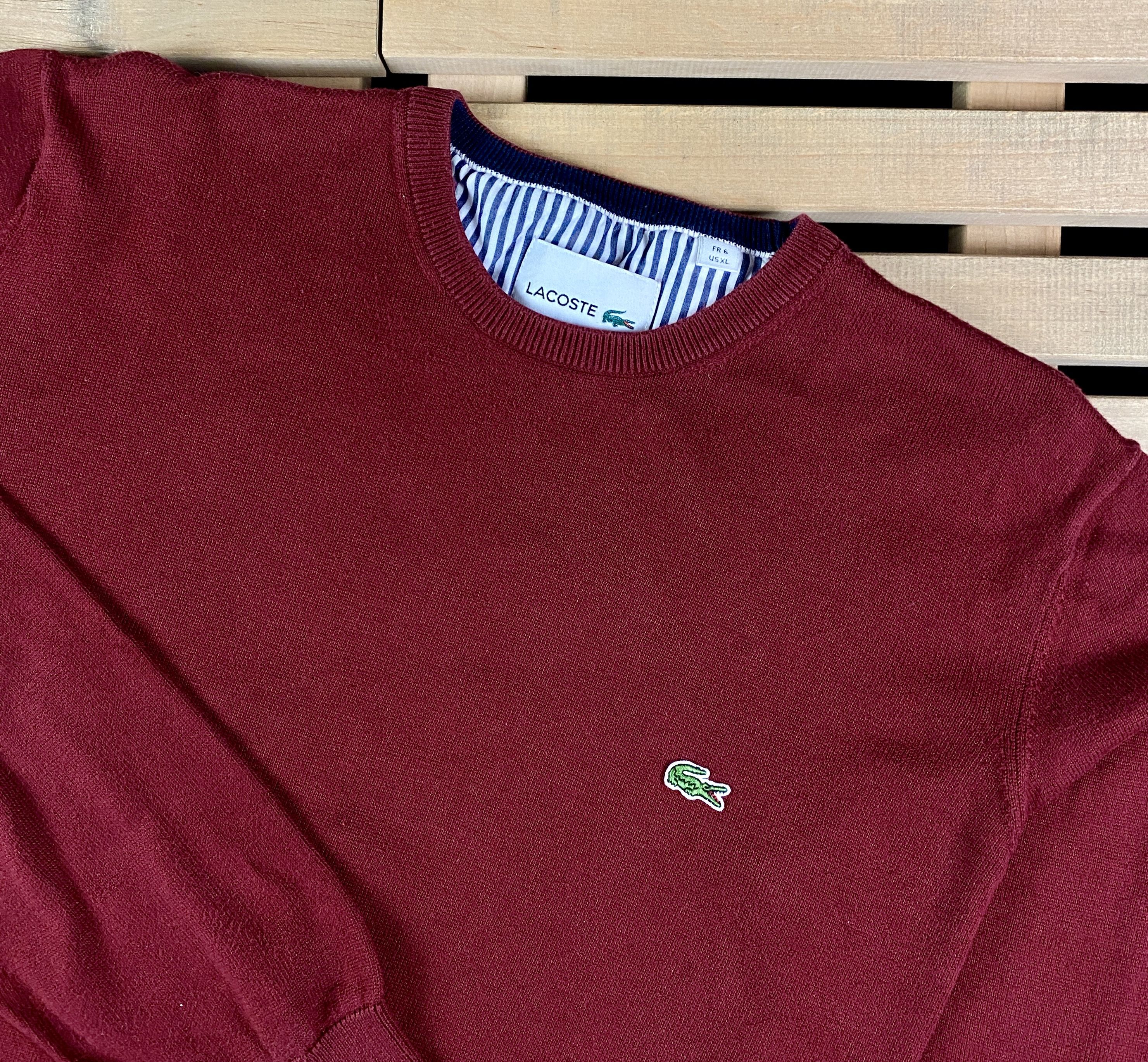 Lacoste × Vintage Mens Sweater Jumper Lacoste Vintage Size 6/XL Size US XL / EU 56 / 4 - 2 Thumbnail
