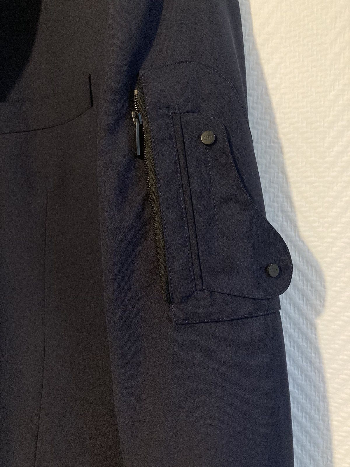 Dior Saddle Pocket Navy Blazer Size US M / EU 48-50 / 2 - 2 Thumbnail