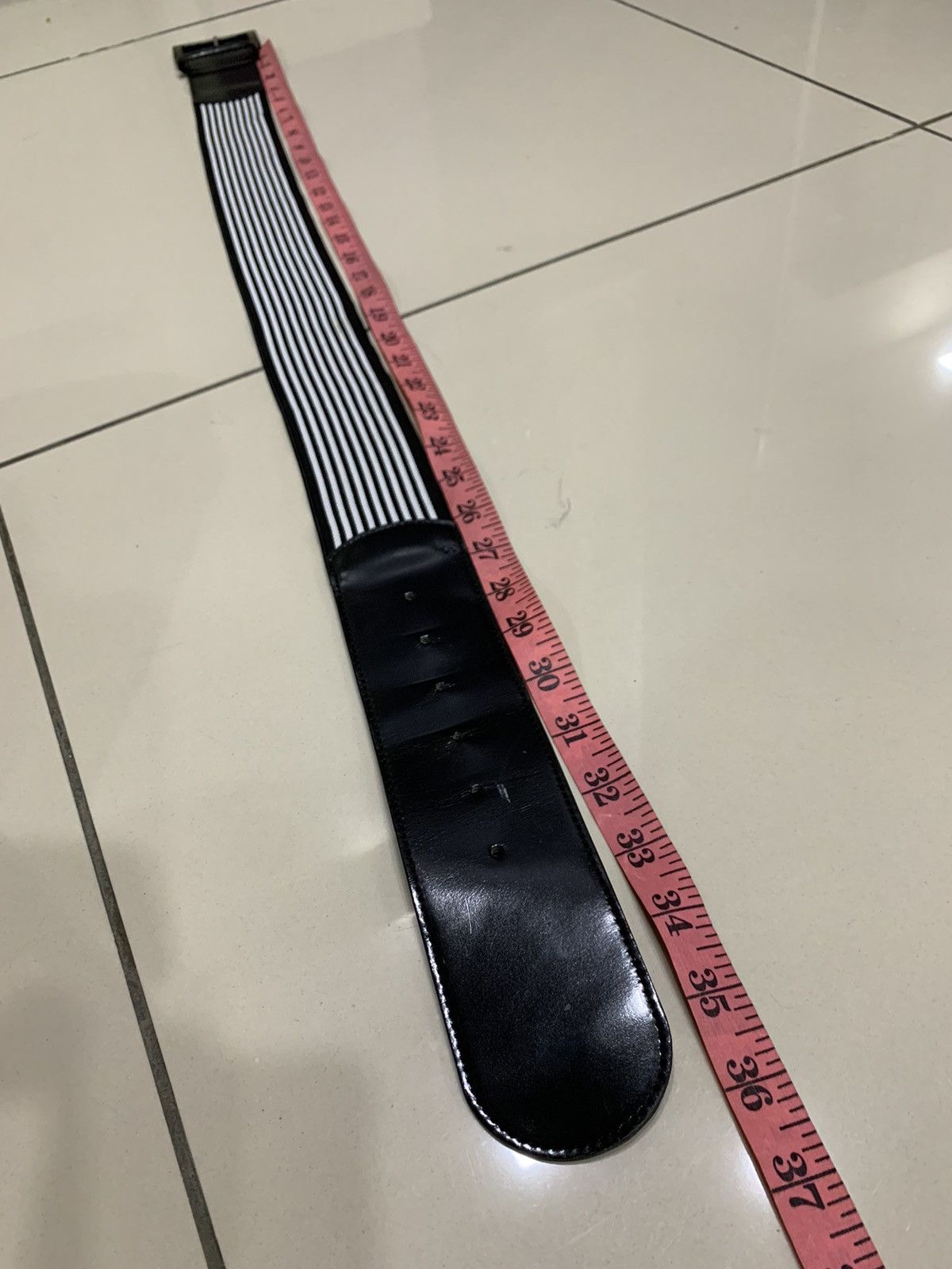 Japanese Brand × Yohji Yamamoto INED BY YOHJI YAMAMOTO STRIPED STRETCHABLE SIDE BELT Size ONE SIZE - 4 Thumbnail