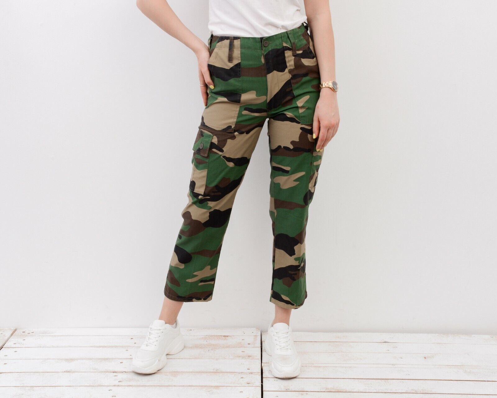 Other × Vintage French Army FELIN CCE Camouflage Cargo Pants Trousers Combat Size 28" / US 6 / IT 42 - 3 Thumbnail