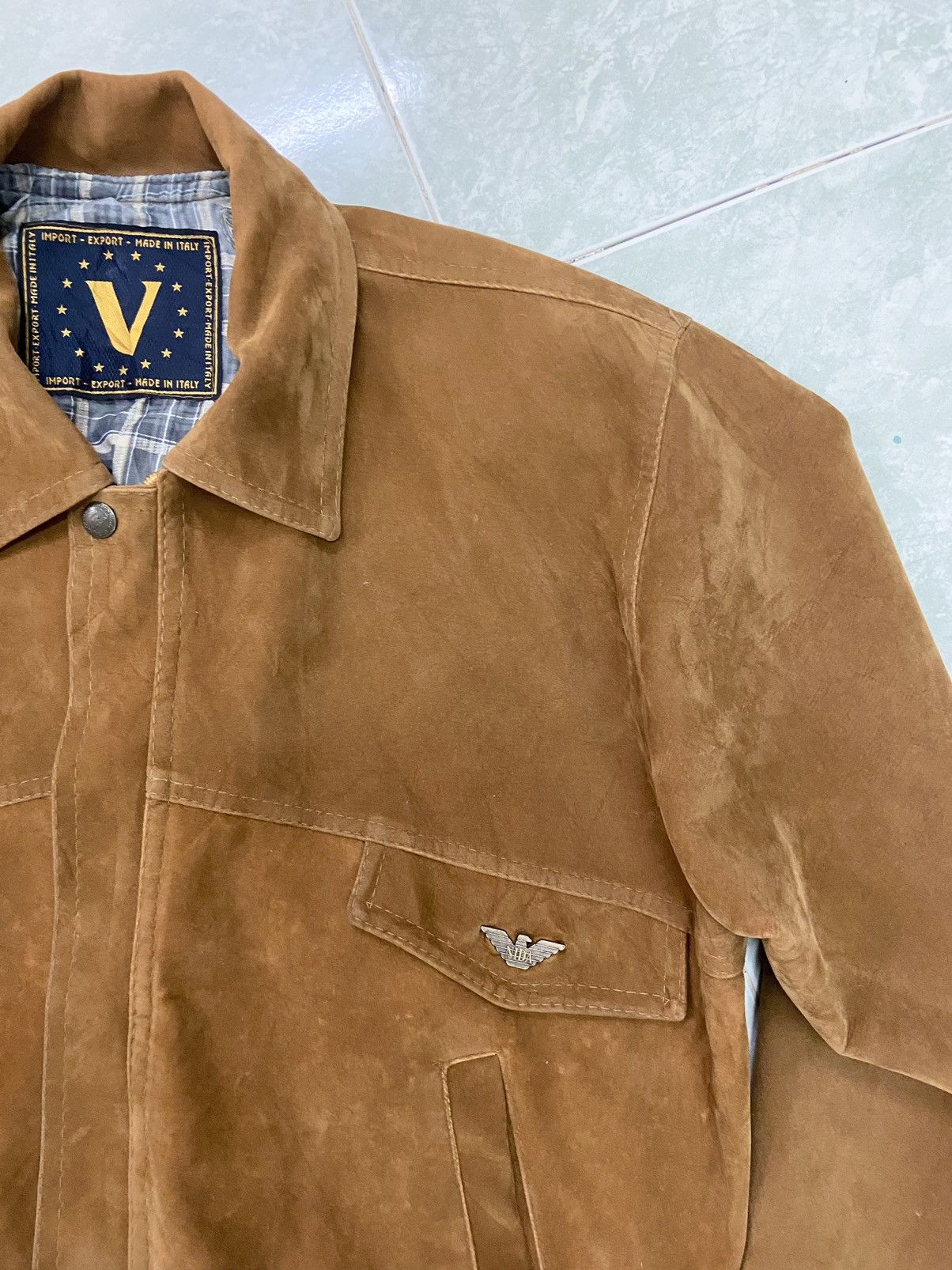 Vintage Rare Vintage Nicola D’ Angelo Chamois Suede Jacket Size US L / EU 52-54 / 3 - 9 Thumbnail