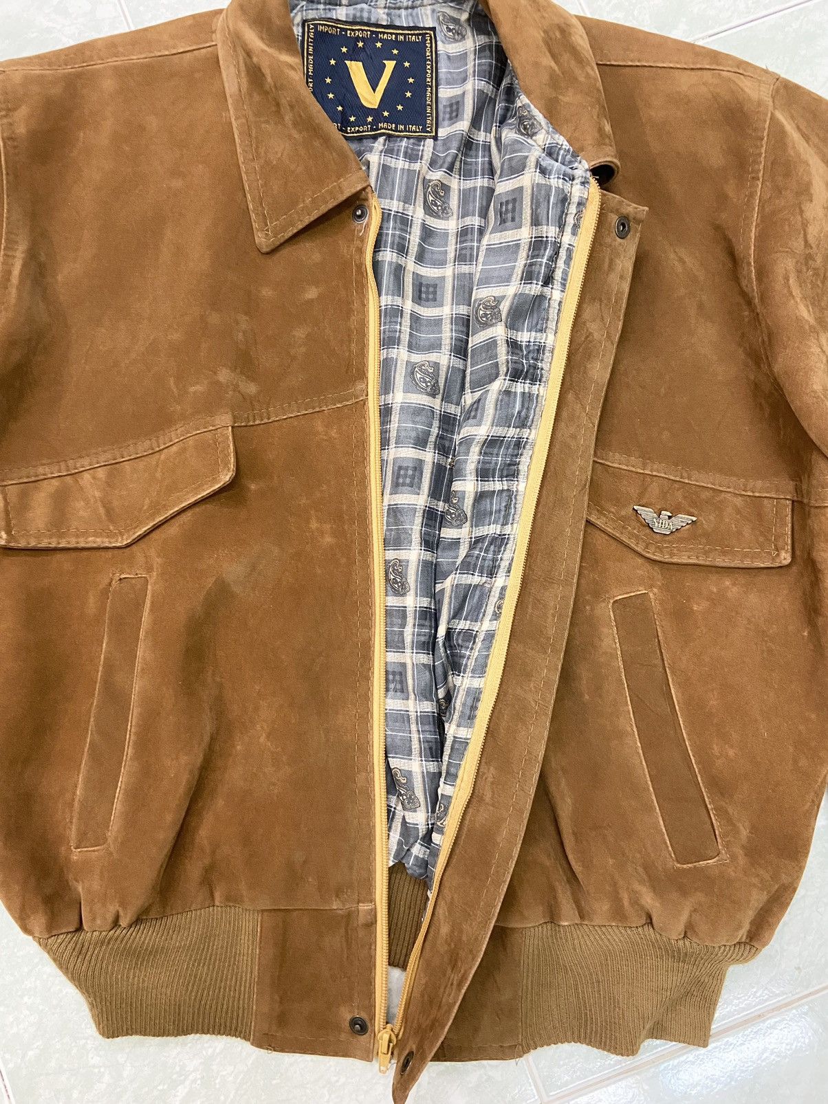 Vintage Rare Vintage Nicola D’ Angelo Chamois Suede Jacket Size US L / EU 52-54 / 3 - 12 Thumbnail