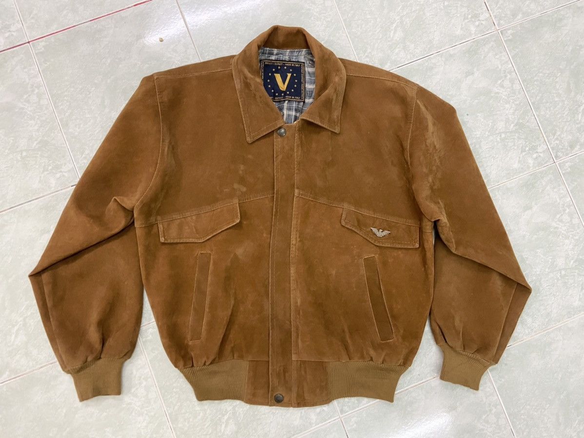 Vintage Rare Vintage Nicola D’ Angelo Chamois Suede Jacket Size US L / EU 52-54 / 3 - 1 Thumbnail