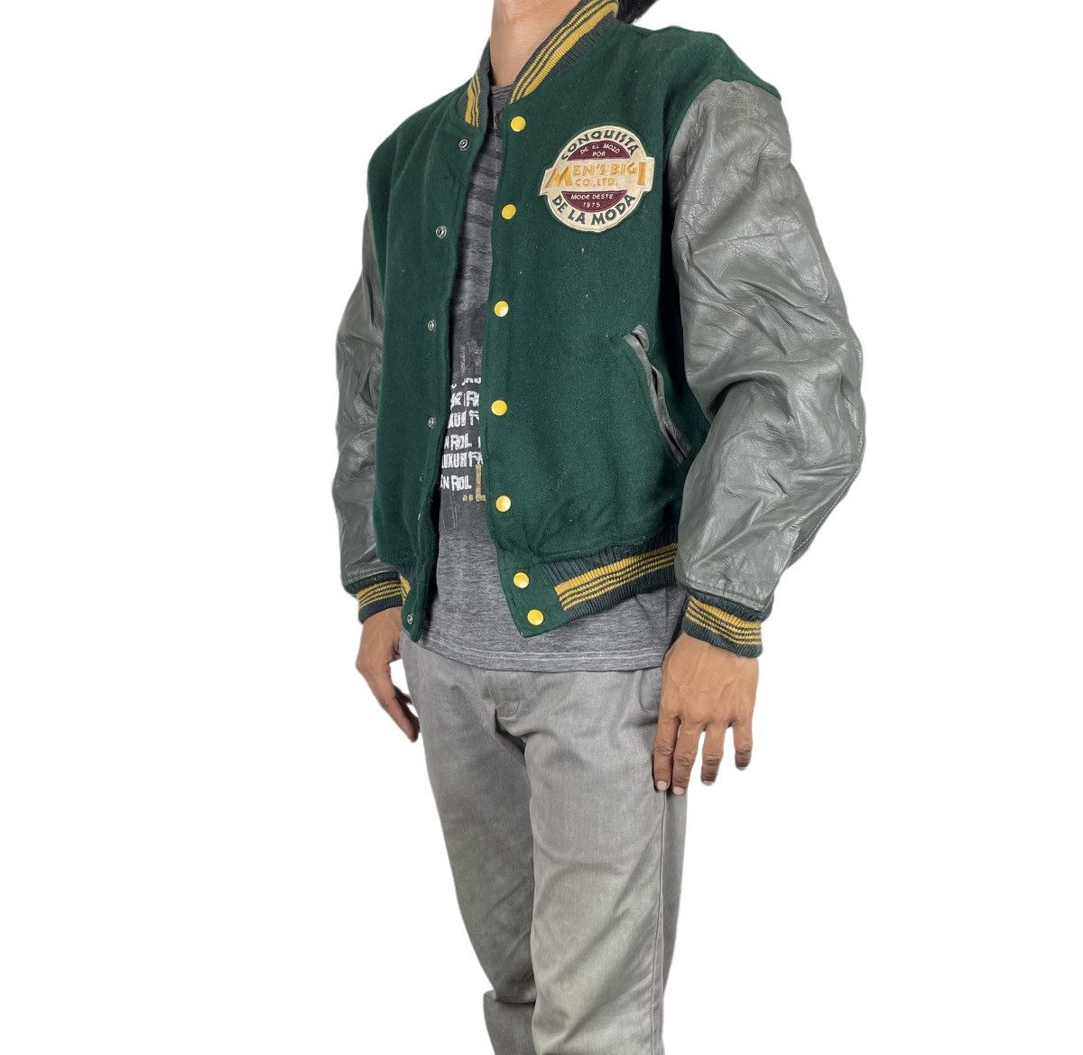 BIGI ❄️MEN’S BIGI VARSITY LEATHER BUTTON JACKET Size US M / EU 48-50 / 2 - 1 Thumbnail
