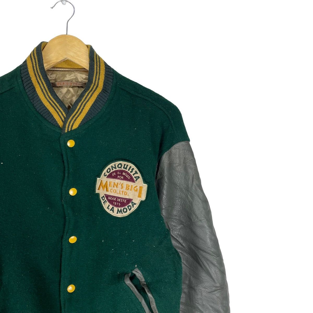 BIGI ❄️MEN’S BIGI VARSITY LEATHER BUTTON JACKET Size US M / EU 48-50 / 2 - 6 Thumbnail