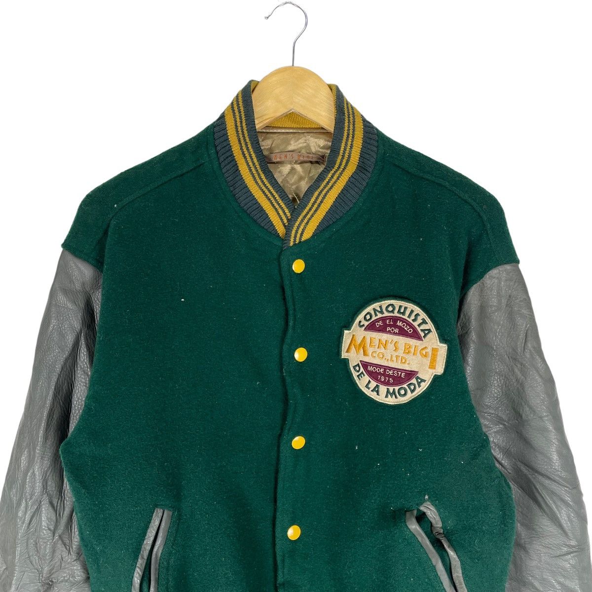 BIGI ❄️MEN’S BIGI VARSITY LEATHER BUTTON JACKET Size US M / EU 48-50 / 2 - 5 Thumbnail