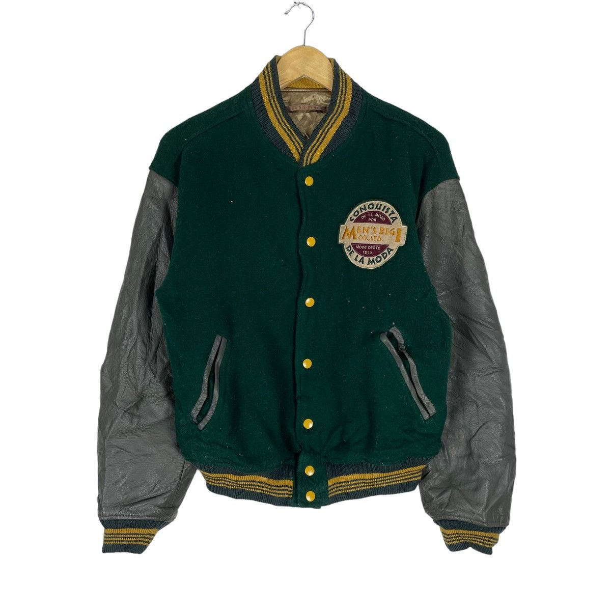 BIGI ❄️MEN’S BIGI VARSITY LEATHER BUTTON JACKET Size US M / EU 48-50 / 2 - 4 Thumbnail