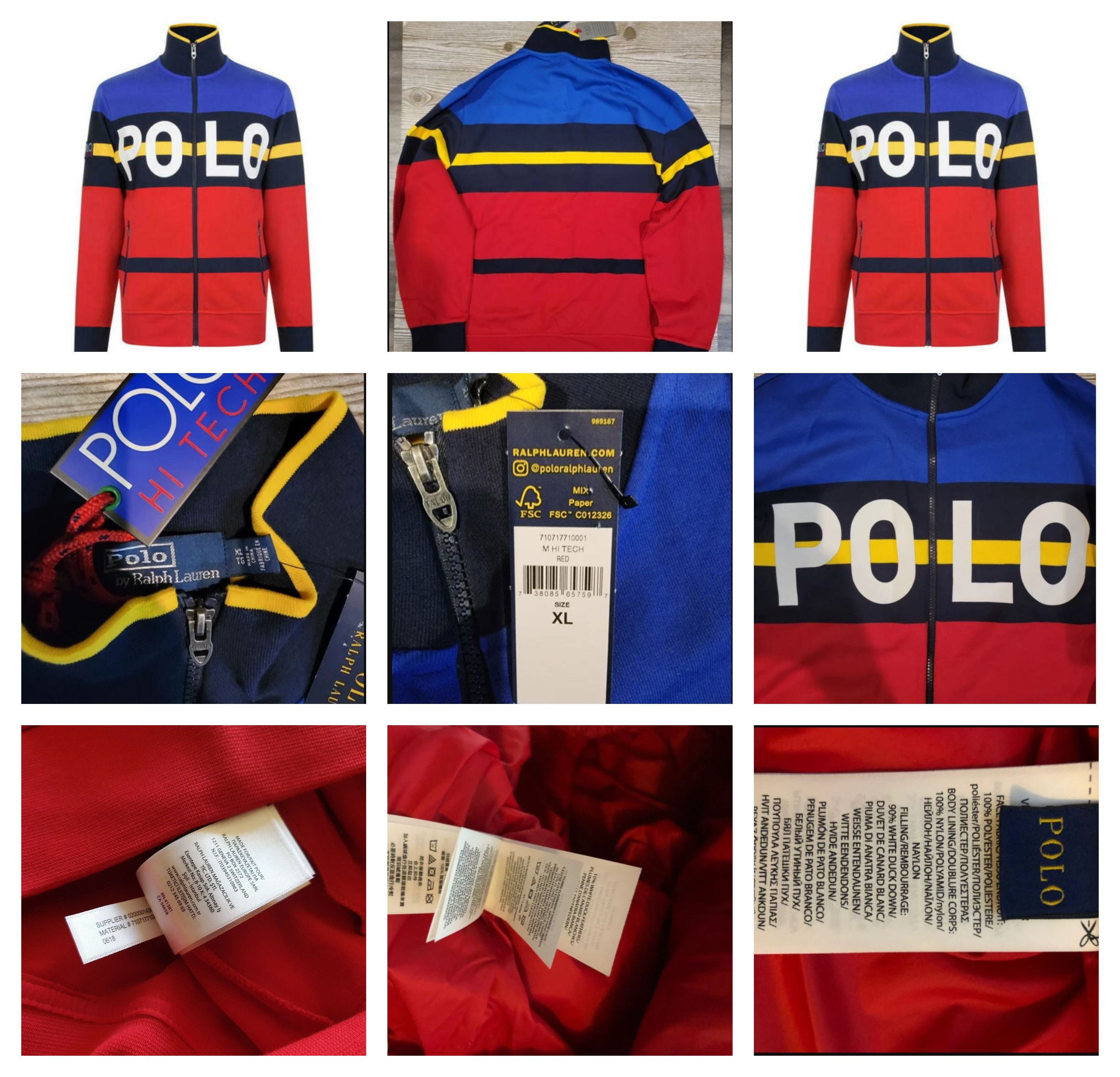 Image of Polo Ralph Laurent Hi-Tech Stadium Track Jacket Xl, Men's