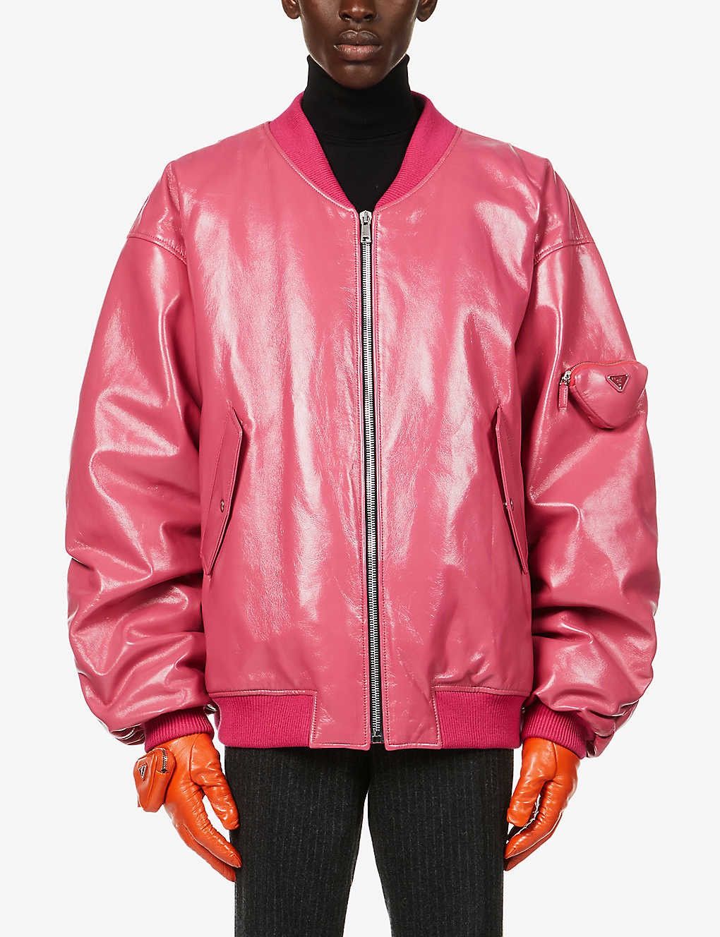 Prada Oversized Nappa Leather Bomber Jacket | Grailed