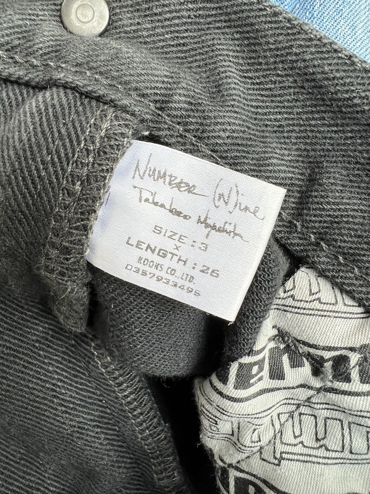 Number (N)ine VTG Number Nine John Lennon Fade Black Denim Jeans Size 3 Size US 31 - 24 Thumbnail