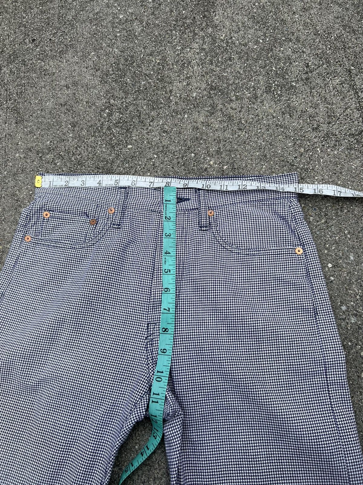 Kapital KAPITAL Hiro Hirata Houndstooth Monogram Jeans Size US 30 / EU 46 - 2 Thumbnail
