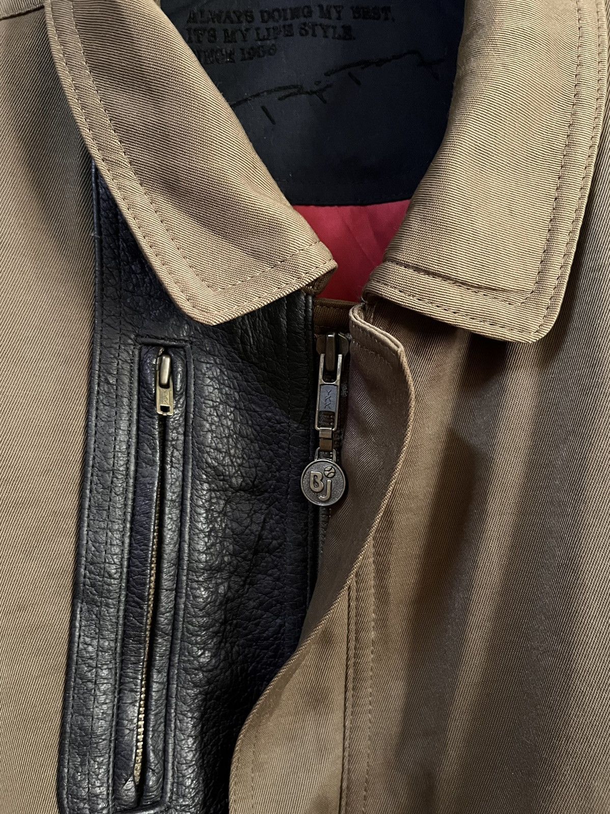 Bjorn Borg 1990s panel leather attached casual jacket #D1 Size US S / EU 44-46 / 1 - 8 Thumbnail