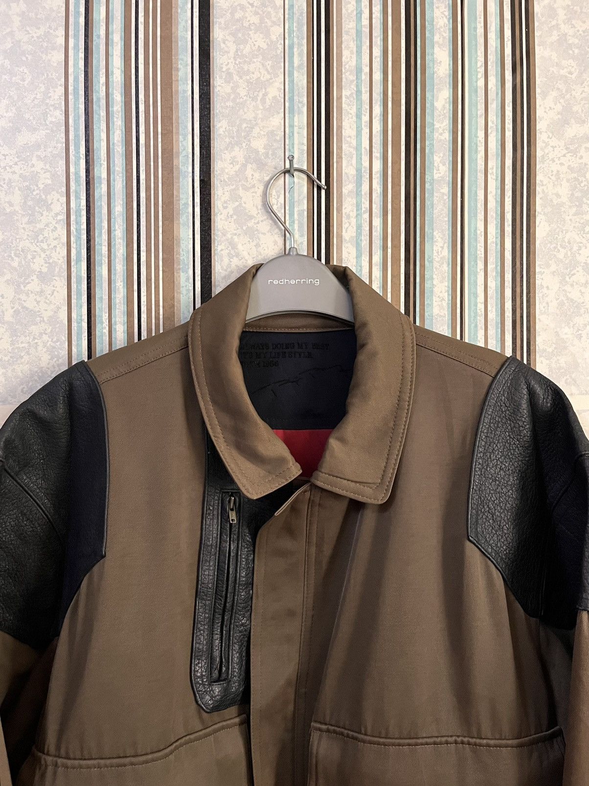 Bjorn Borg 1990s panel leather attached casual jacket #D1 Size US S / EU 44-46 / 1 - 5 Thumbnail
