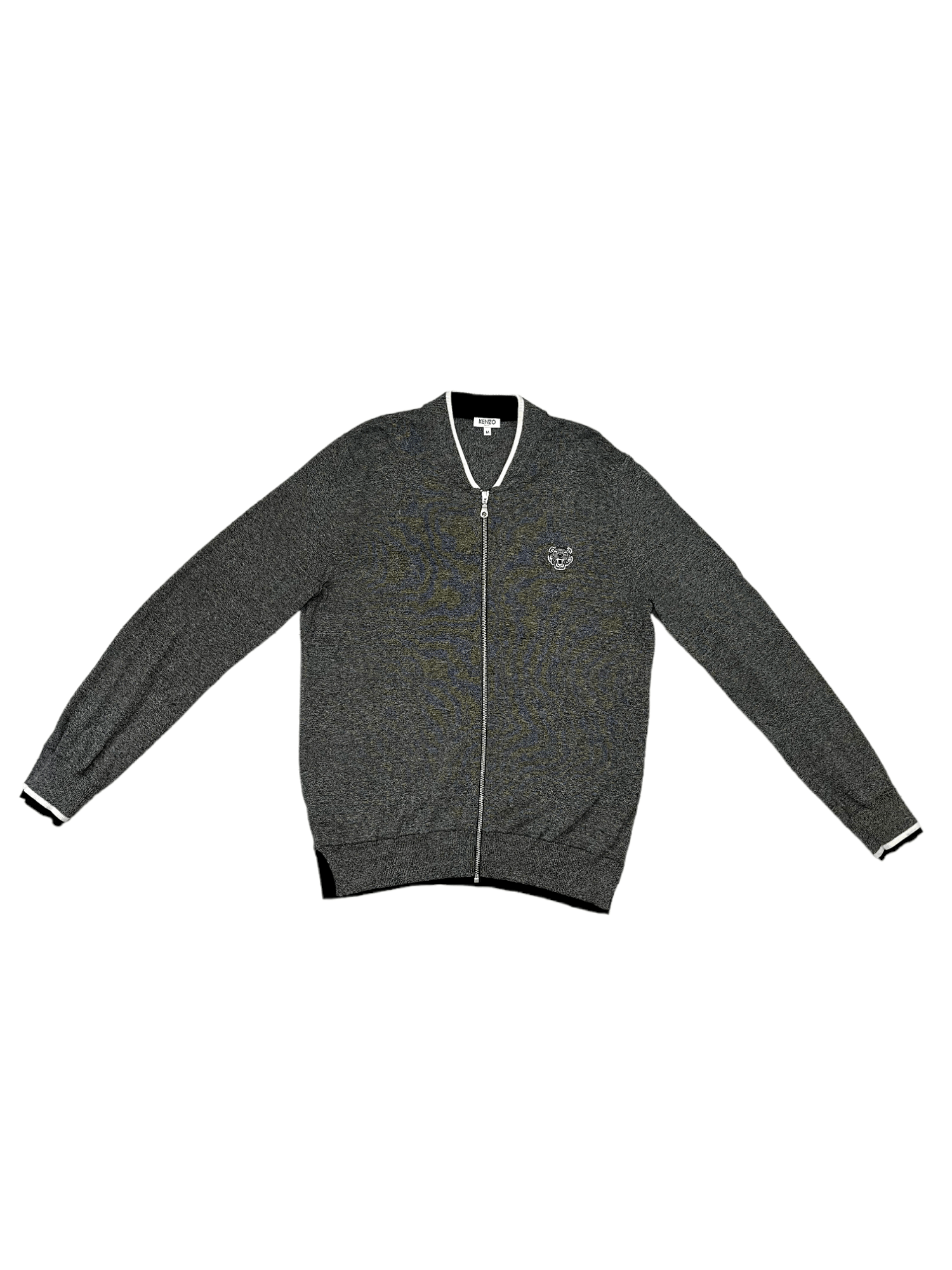 Designer Kenzo Grey Zipped Up Sweatshirt Size US M / EU 48-50 / 2 - 4 Thumbnail