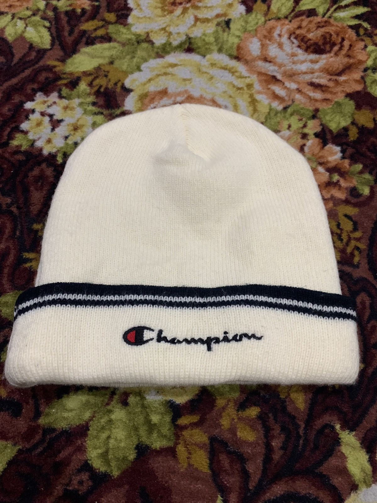 Vintage Champion Beanie Spellout