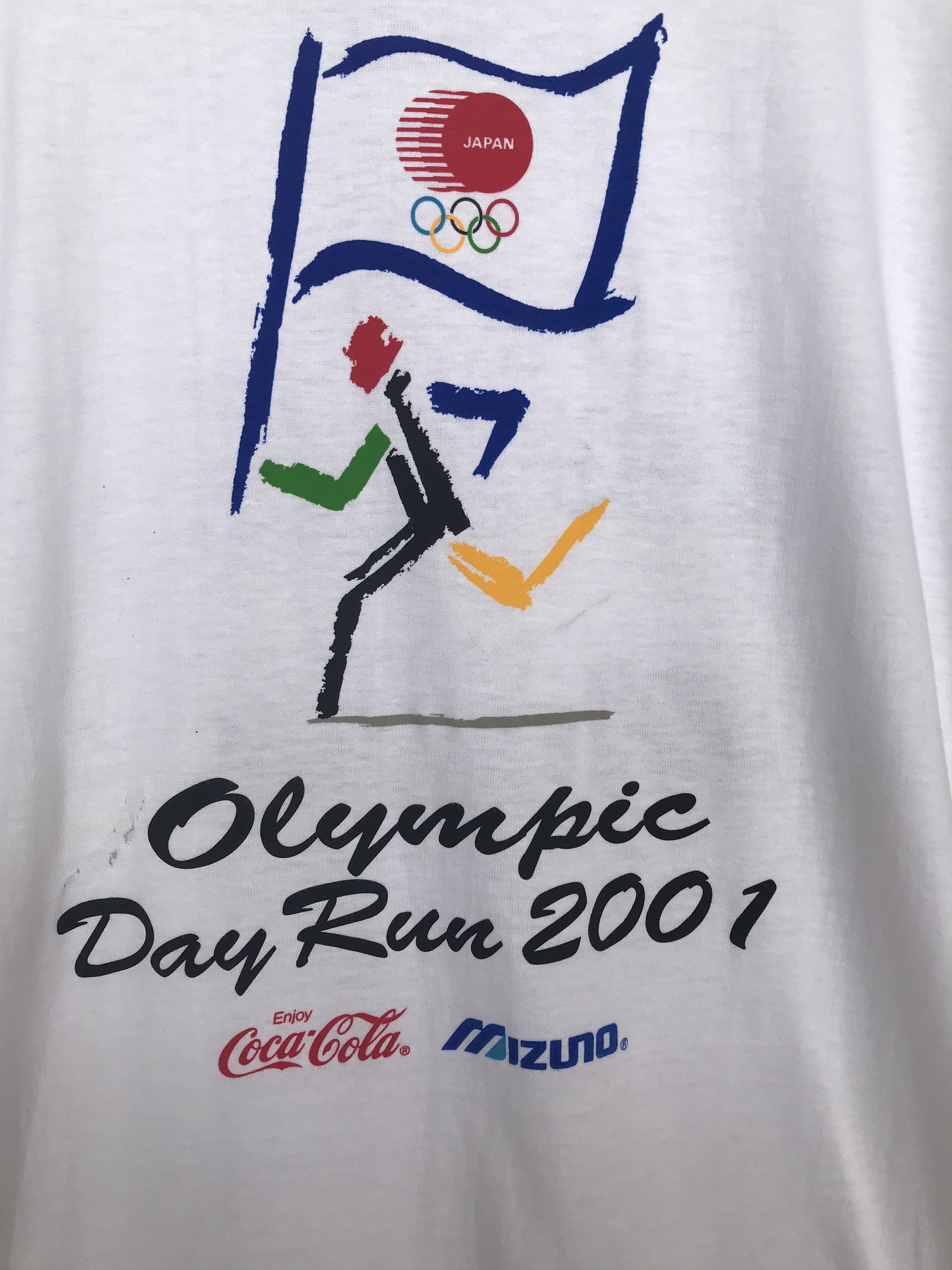 USA Olympics Vintage Olympic Day Run 2001 Coca-Cola Mizuno T-Shirt Size US M / EU 48-50 / 2 - 2 Thumbnail