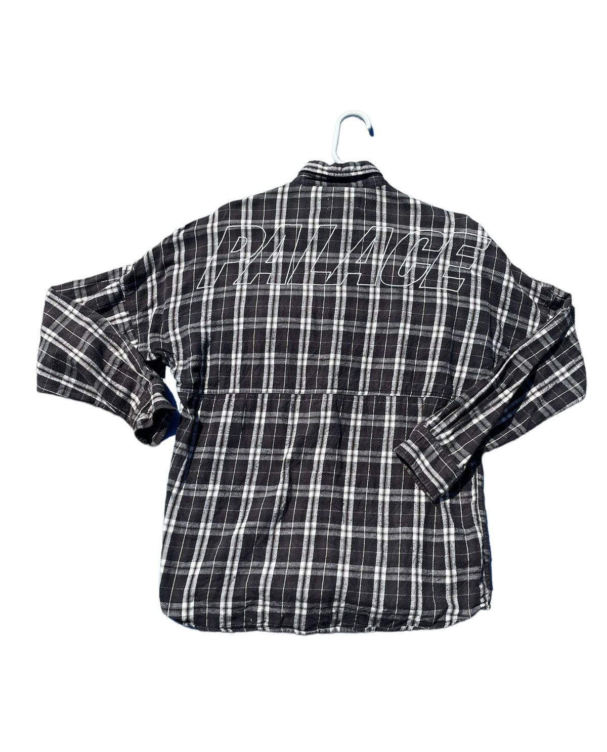 Palace Flannel Drop Shoulder Shirt Grey