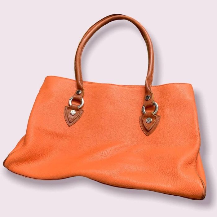 Vintage Valentina Italian Leather Satchel Pumpkin Color Brown Strap Grailed