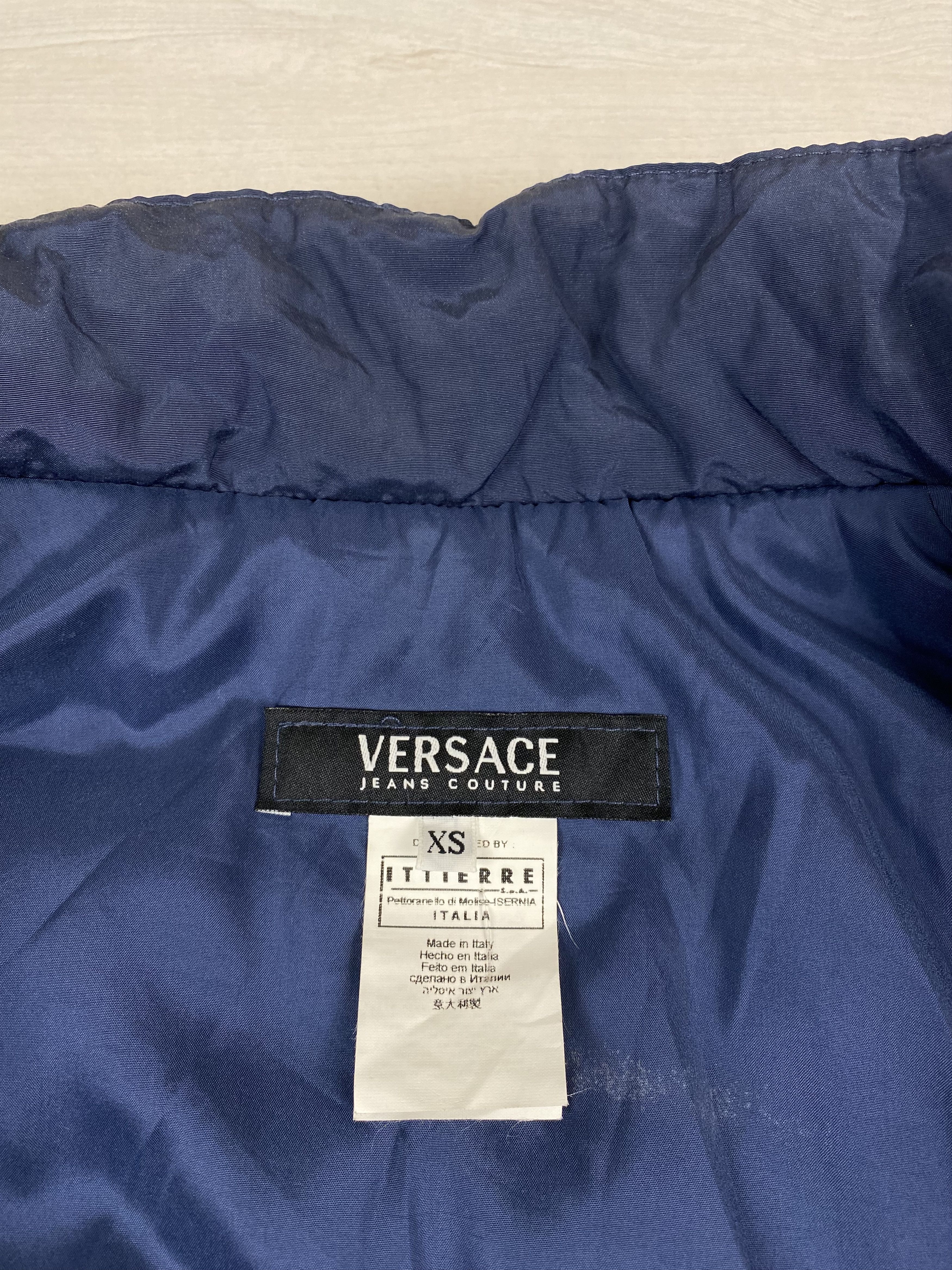 スカイ Italy製 Vintage V2 VERSACE Coat スカイ Italy製 Vintage V2