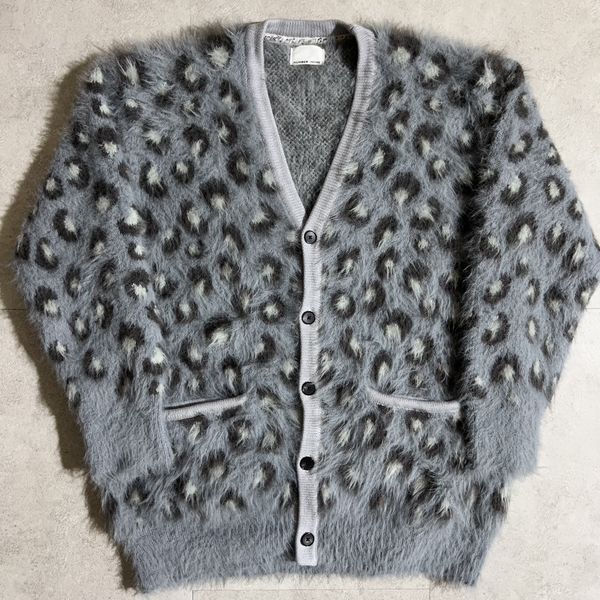 Number (N)ine Number Nine Leopard Fether Mohair knit cardigan