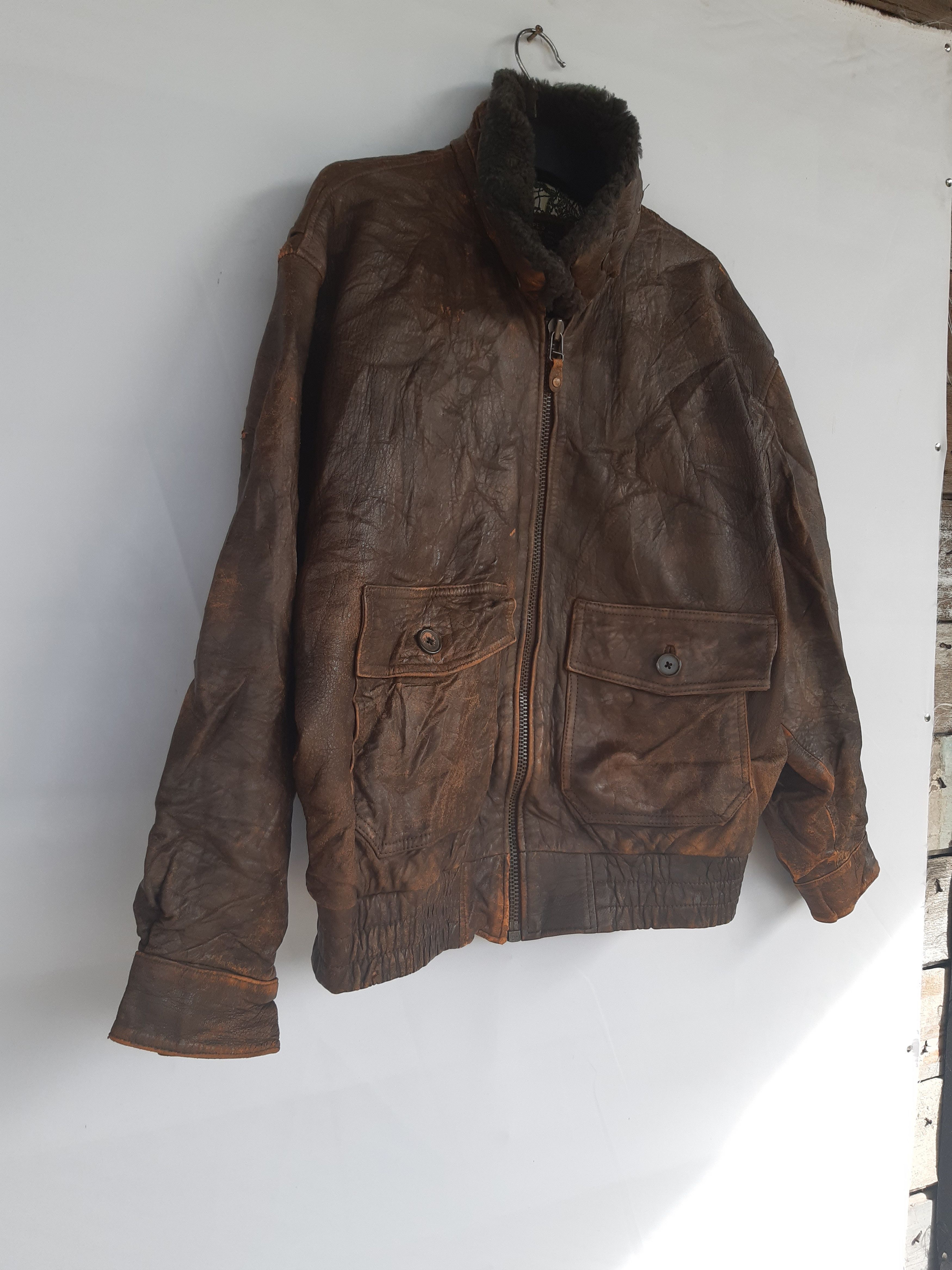 Vintage 🔥RARE🔥Vintage 40s Militery USN Leather Jacket Size US L / EU 52-54 / 3 - 6 Thumbnail