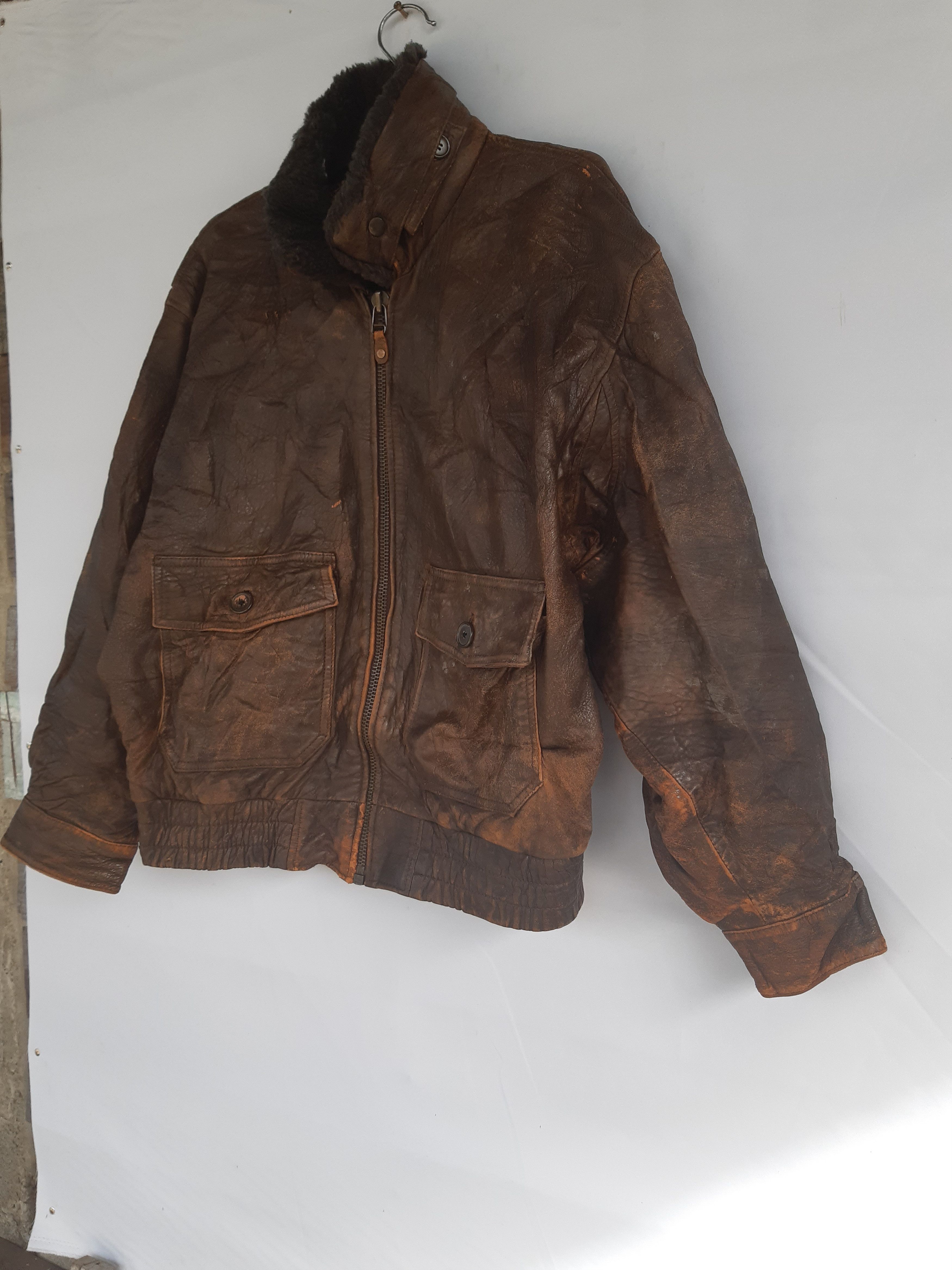 Vintage 🔥RARE🔥Vintage 40s Militery USN Leather Jacket Size US L / EU 52-54 / 3 - 4 Thumbnail