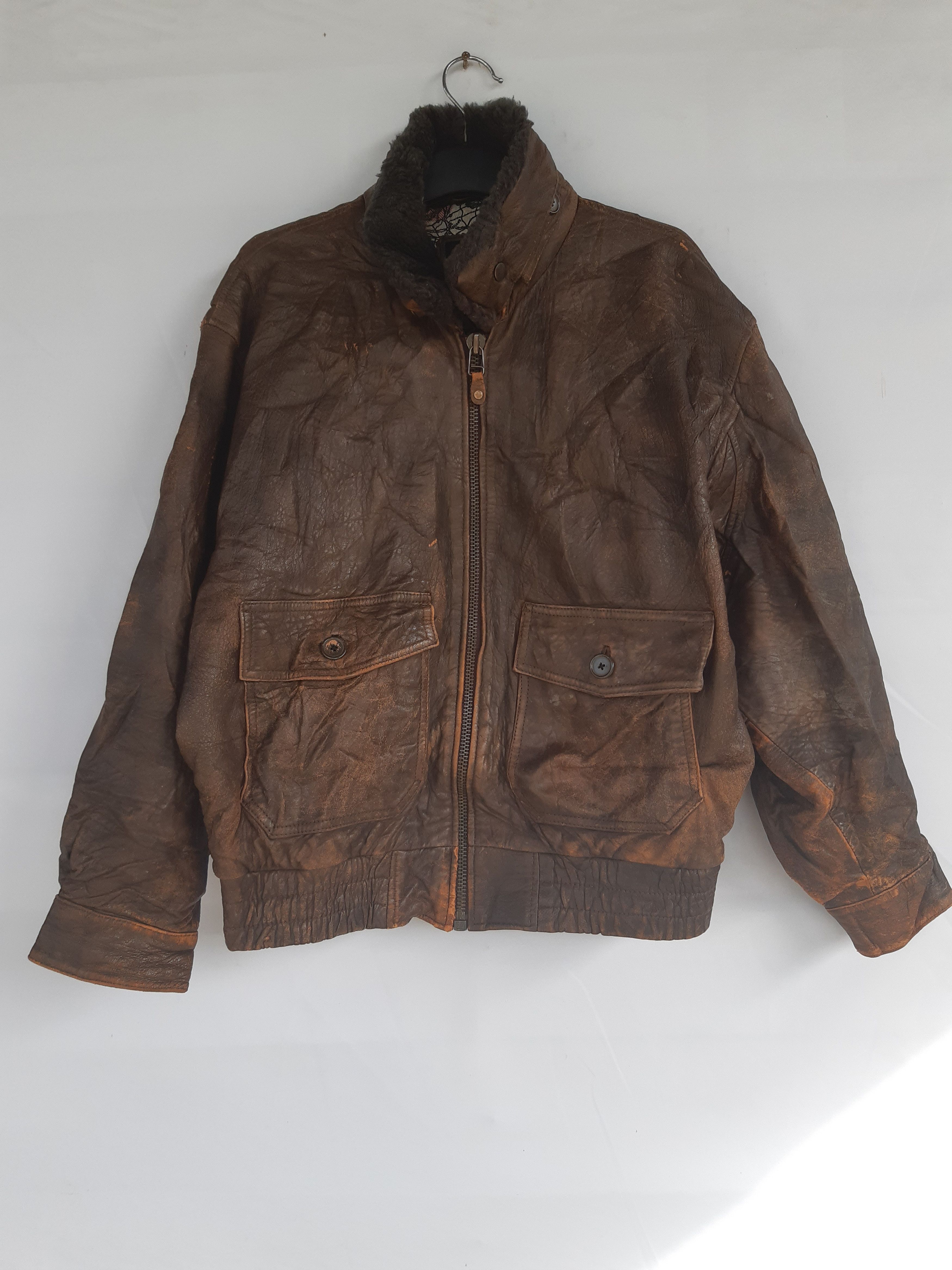 Vintage 🔥RARE🔥Vintage 40s Militery USN Leather Jacket Size US L / EU 52-54 / 3 - 7 Thumbnail