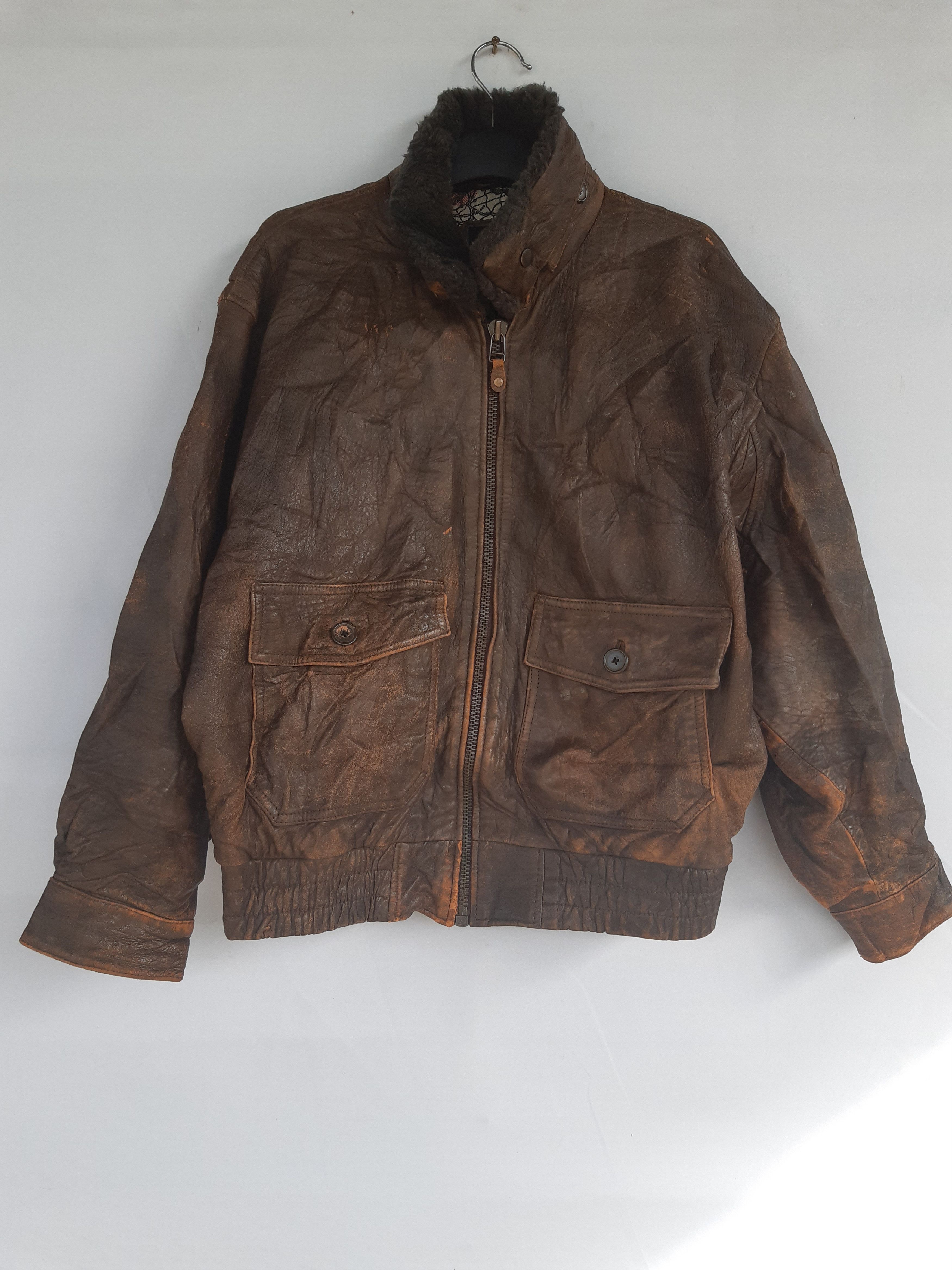 Vintage 🔥RARE🔥Vintage 40s Militery USN Leather Jacket Size US L / EU 52-54 / 3 - 1 Thumbnail