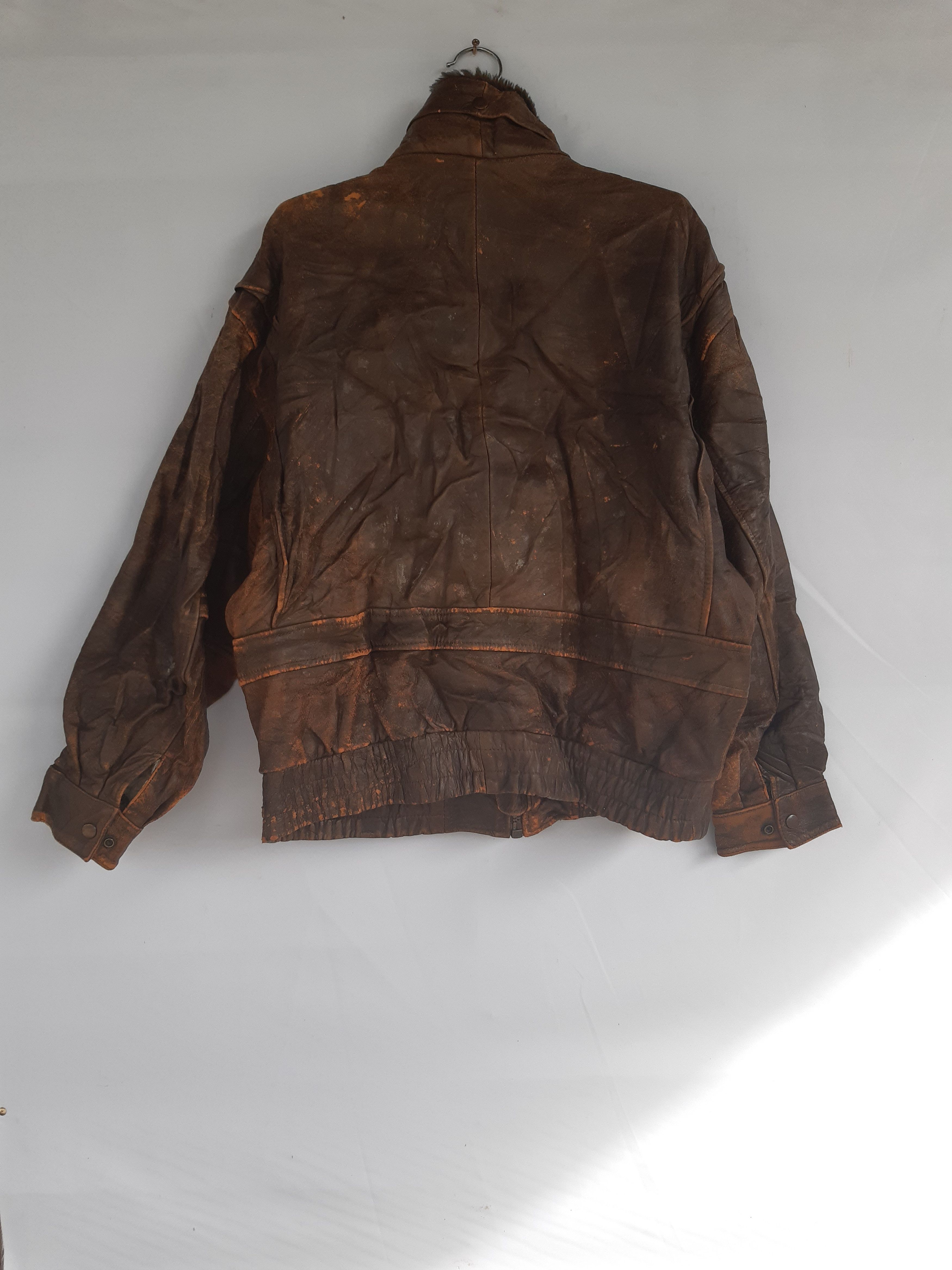 Vintage 🔥RARE🔥Vintage 40s Militery USN Leather Jacket Size US L / EU 52-54 / 3 - 2 Thumbnail