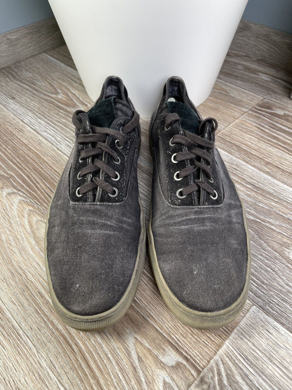 Allsaints Allsaints Washed Cotton Sneakers Size US 11 / EU 44 - 2 Thumbnail