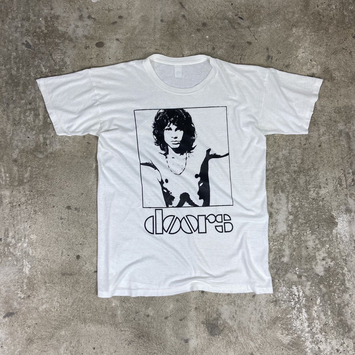 Band Tees 1980s JIM MORRISON DOORS SINGLE STITCH VINTAGE TEE - № 79 Size US L / EU 52-54 / 3 - 1 Thumbnail
