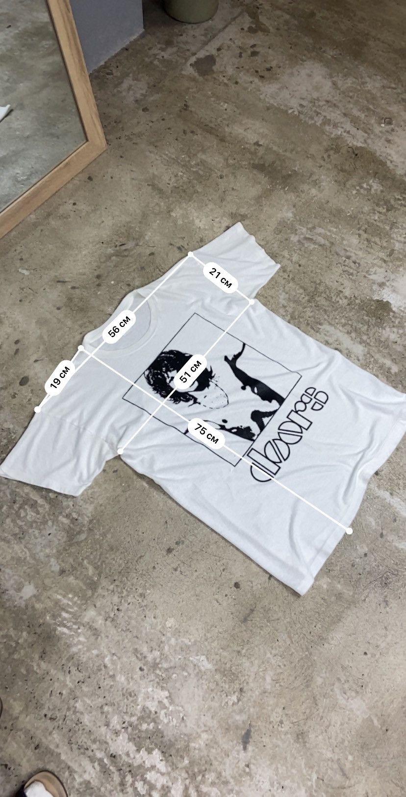 Band Tees 1980s JIM MORRISON DOORS SINGLE STITCH VINTAGE TEE - № 79 Size US L / EU 52-54 / 3 - 7 Thumbnail