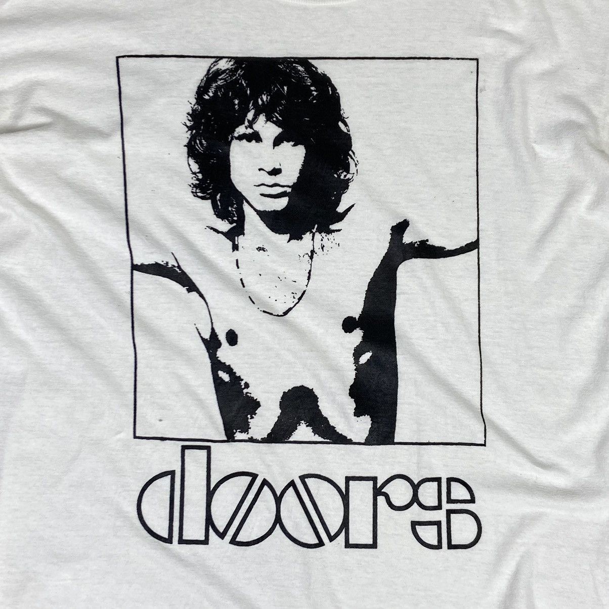 Band Tees 1980s JIM MORRISON DOORS SINGLE STITCH VINTAGE TEE - № 79 Size US L / EU 52-54 / 3 - 2 Thumbnail