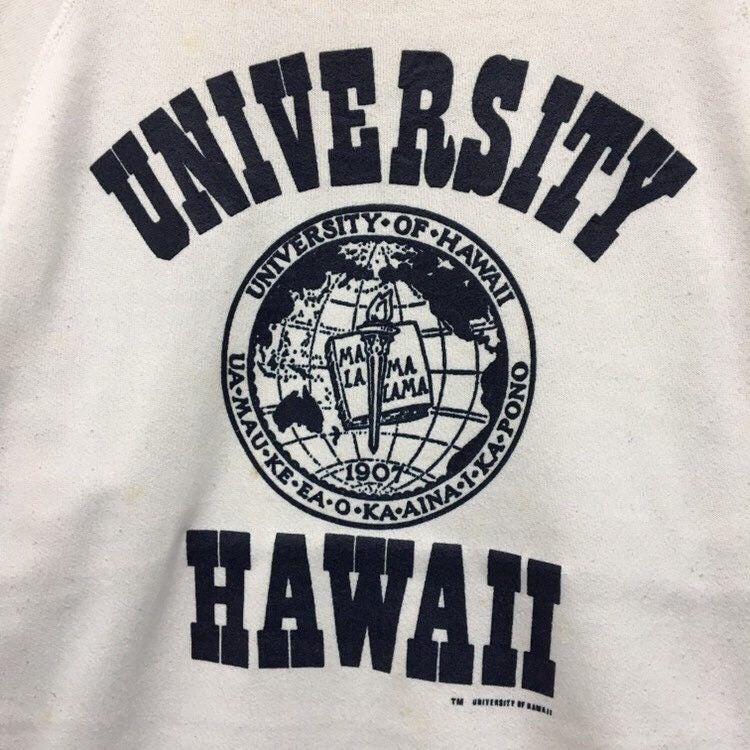 Hanes Vintage 90s University Hawaii Crewneck Sweatshirt Size US XL / EU 56 / 4 - 6 Thumbnail