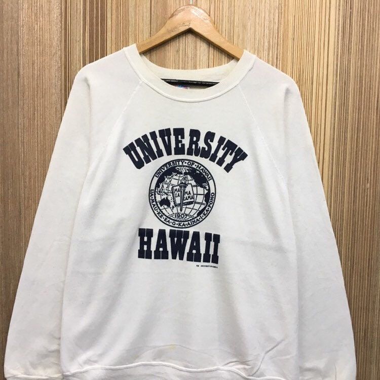 Hanes Vintage 90s University Hawaii Crewneck Sweatshirt Size US XL / EU 56 / 4 - 3 Thumbnail