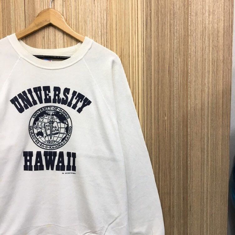 Hanes Vintage 90s University Hawaii Crewneck Sweatshirt Size US XL / EU 56 / 4 - 5 Thumbnail
