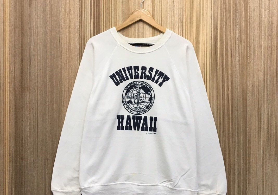 Hanes Vintage 90s University Hawaii Crewneck Sweatshirt Size US XL / EU 56 / 4 - 2 Thumbnail