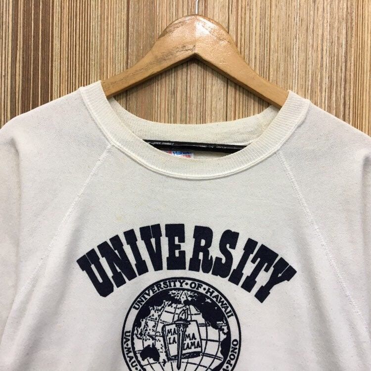 Hanes Vintage 90s University Hawaii Crewneck Sweatshirt Size US XL / EU 56 / 4 - 4 Thumbnail