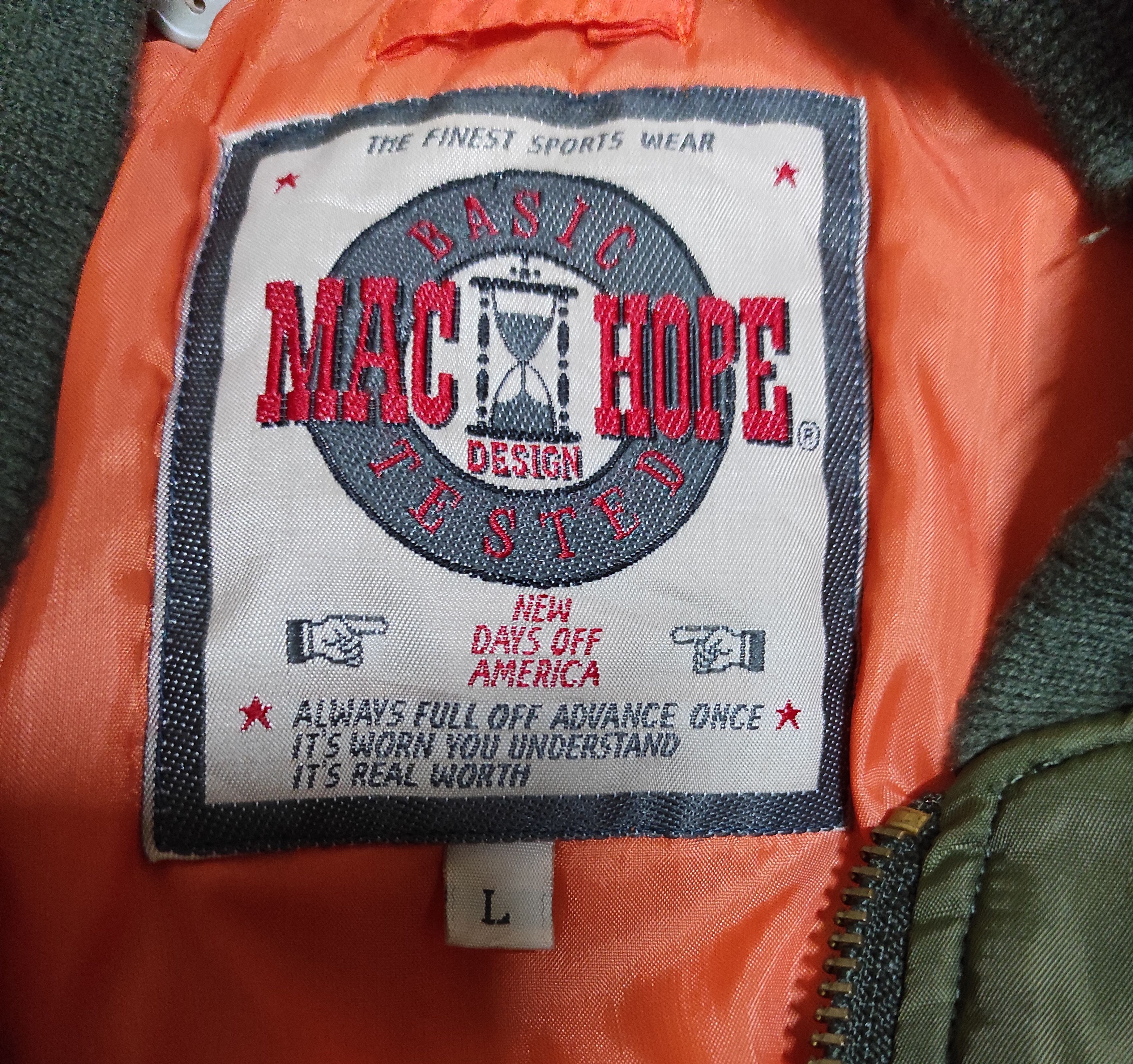 Japanese Brand Japanese Brand Mac Hope Bomber Jacket Size US L / EU 52-54 / 3 - 9 Thumbnail