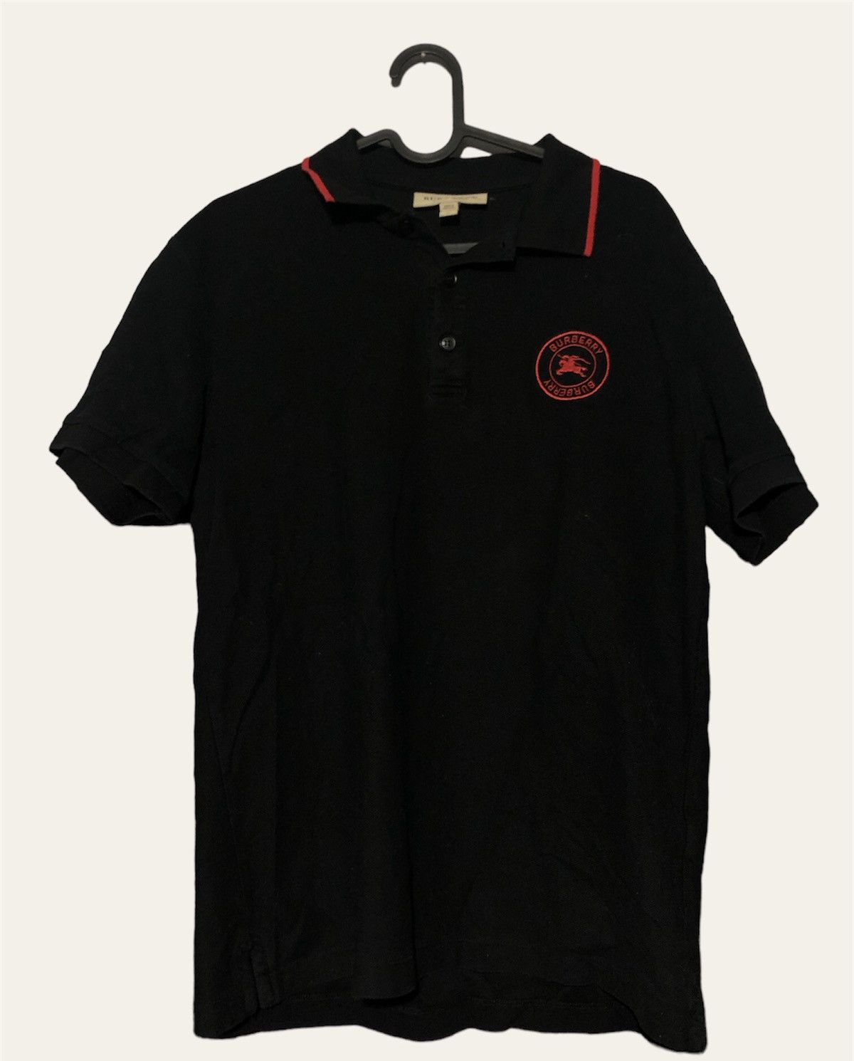 Burberry Burberry Polo Shirt - Black/Red Size US M / EU 48-50 / 2 - 1 Thumbnail