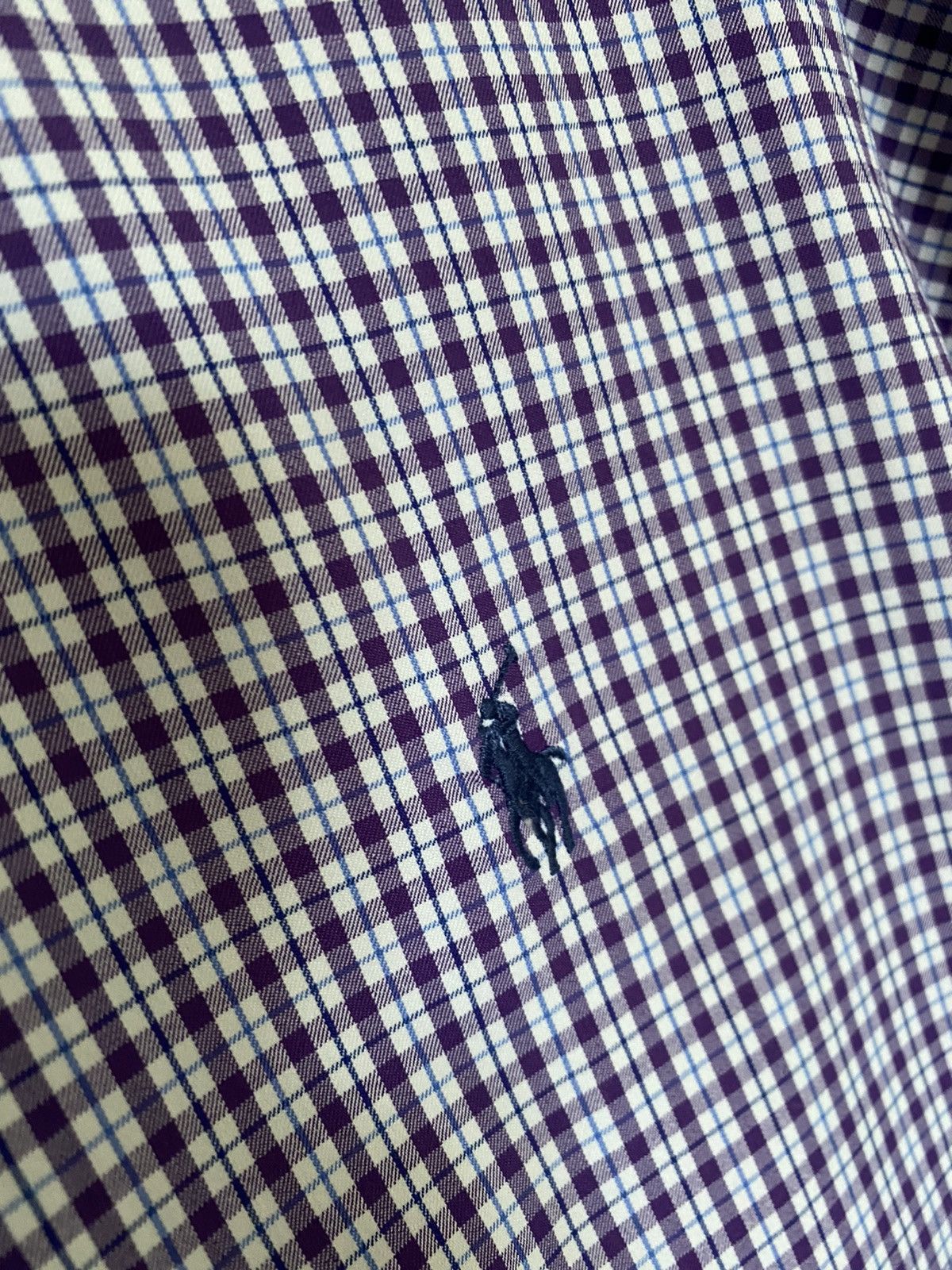 Rugby Ralph Lauren Ralph Lauren Check Purple/White Shirt Lacoste Burberry Size US L / EU 52-54 / 3 - 3 Thumbnail