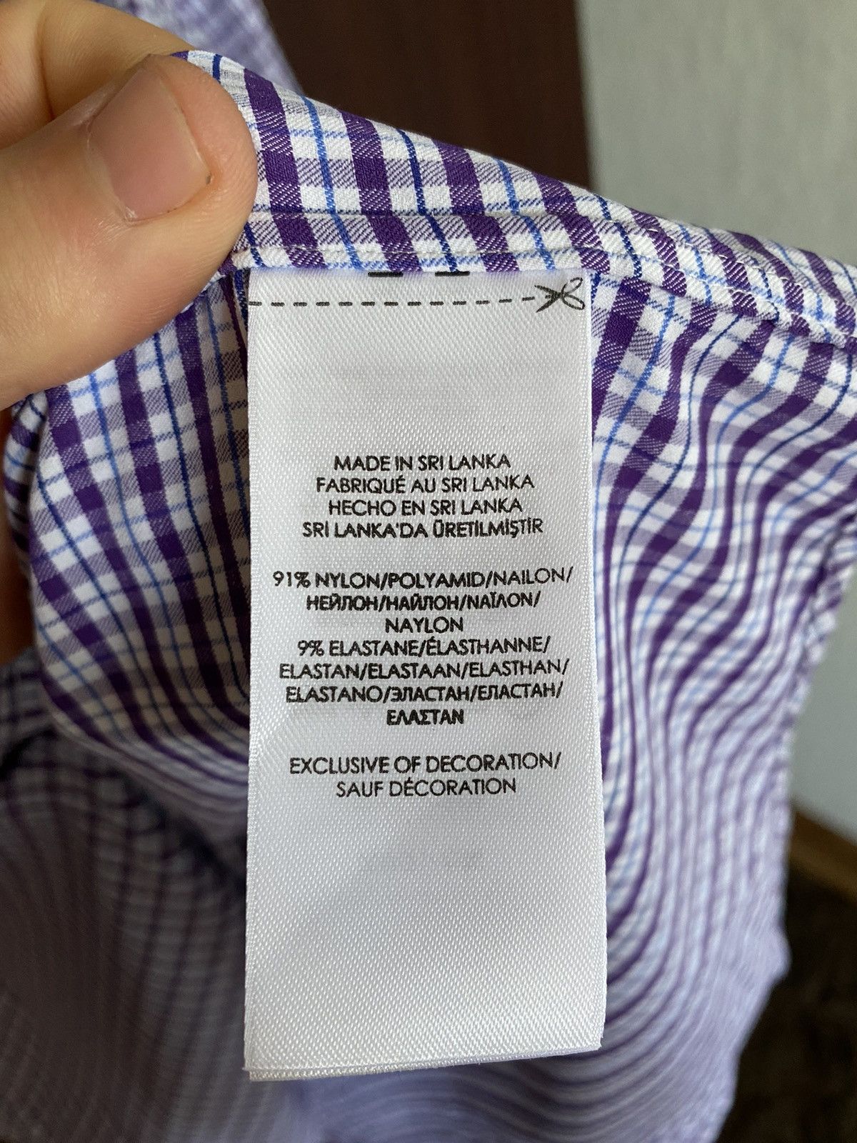 Rugby Ralph Lauren Ralph Lauren Check Purple/White Shirt Lacoste Burberry Size US L / EU 52-54 / 3 - 8 Thumbnail