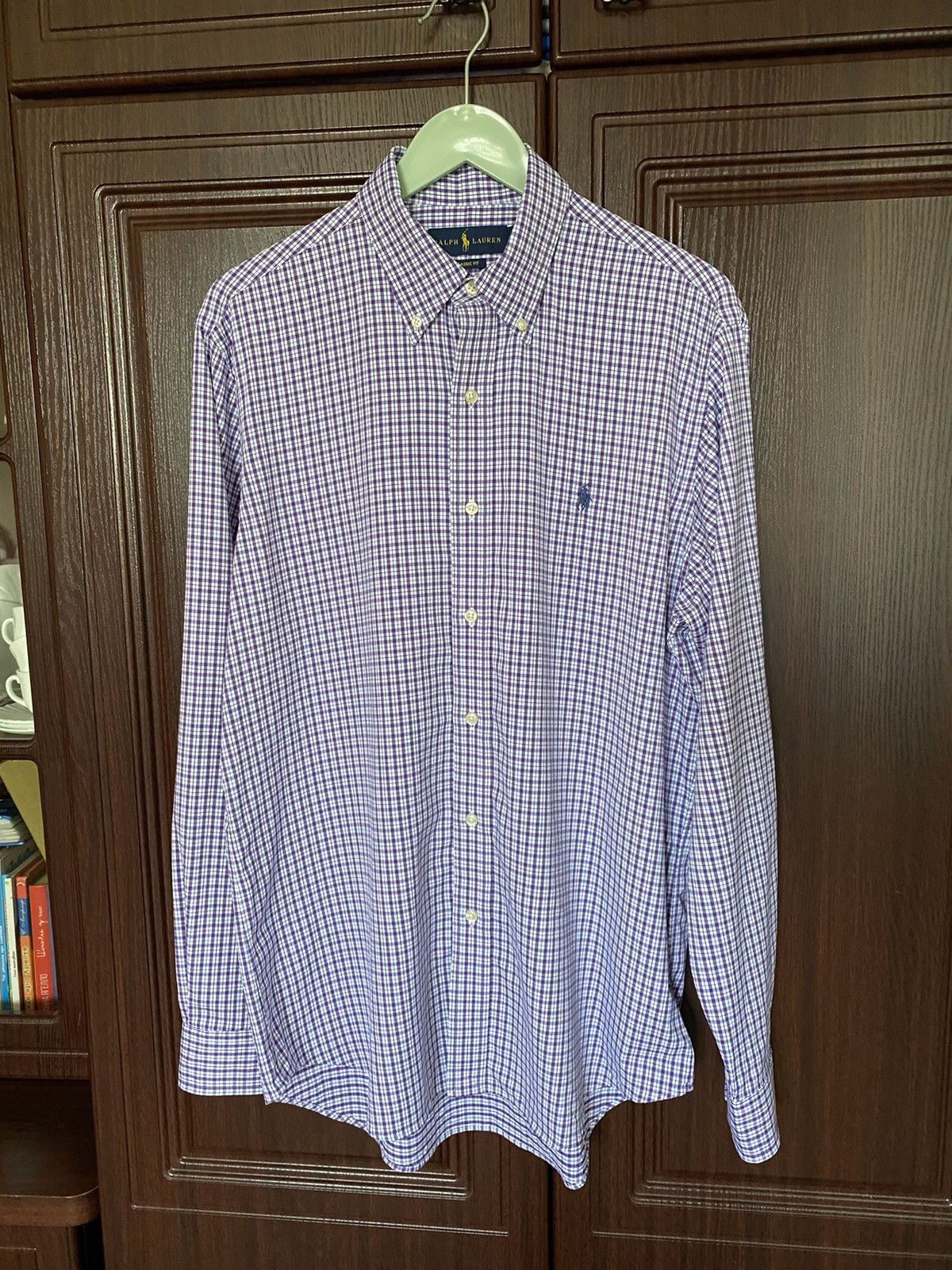 Rugby Ralph Lauren Ralph Lauren Check Purple/White Shirt Lacoste Burberry Size US L / EU 52-54 / 3 - 1 Thumbnail