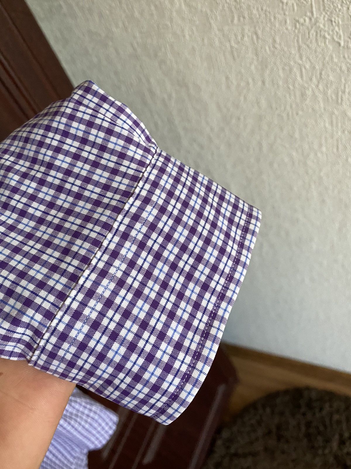 Rugby Ralph Lauren Ralph Lauren Check Purple/White Shirt Lacoste Burberry Size US L / EU 52-54 / 3 - 4 Thumbnail