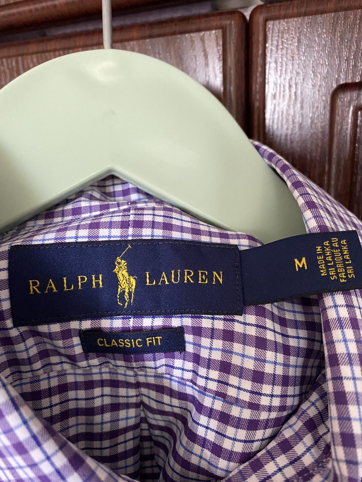 Rugby Ralph Lauren Ralph Lauren Check Purple/White Shirt Lacoste Burberry Size US L / EU 52-54 / 3 - 6 Thumbnail